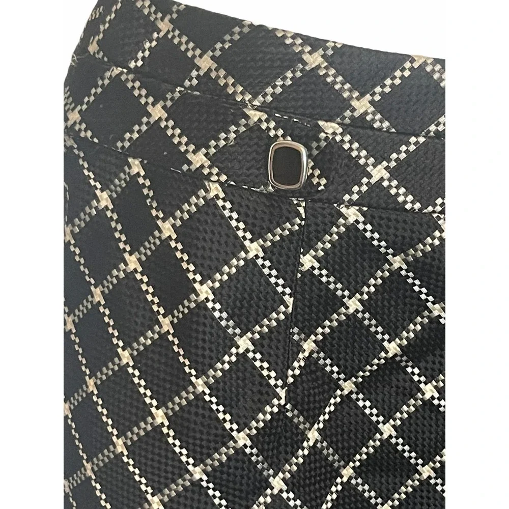 Antonio Melani‎ black & white silk skirt 2